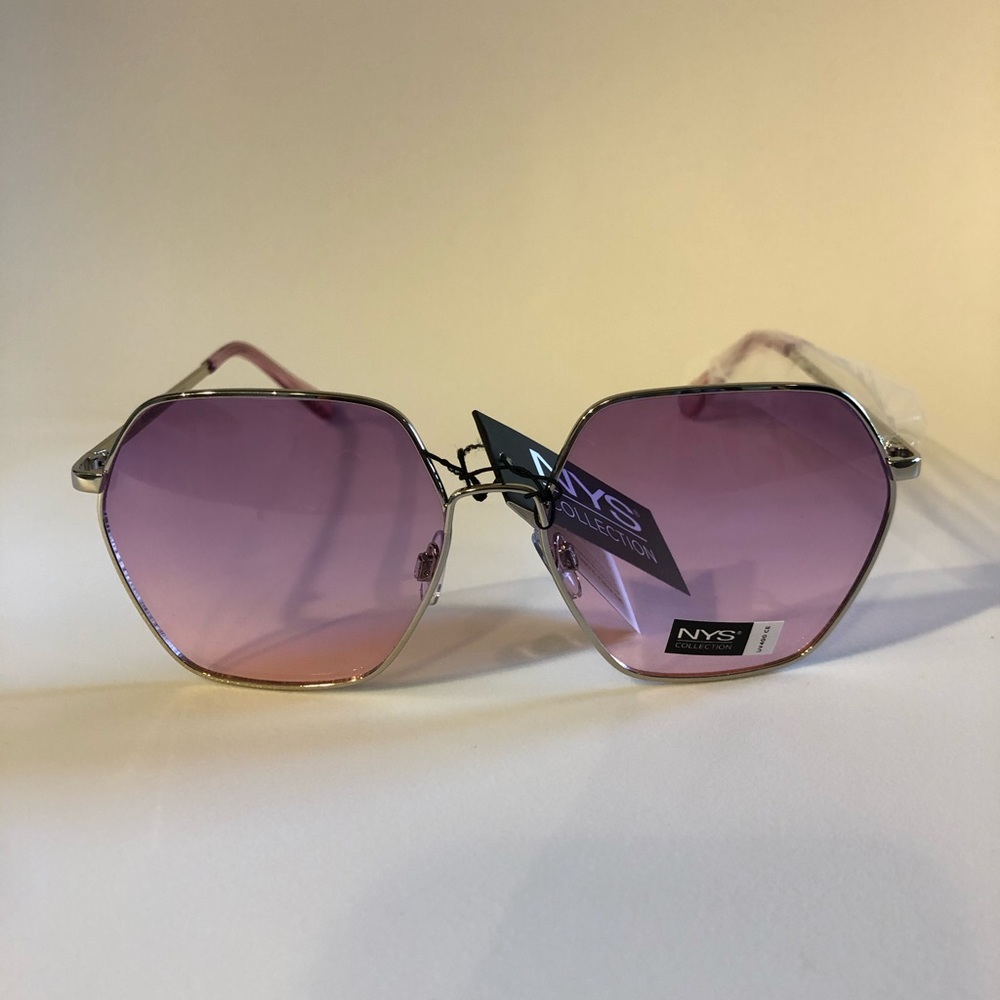 Purple & Silver oversized/wide Retroframe glasses